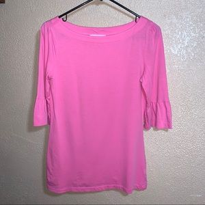 Lilly Pulitzer pink bell top